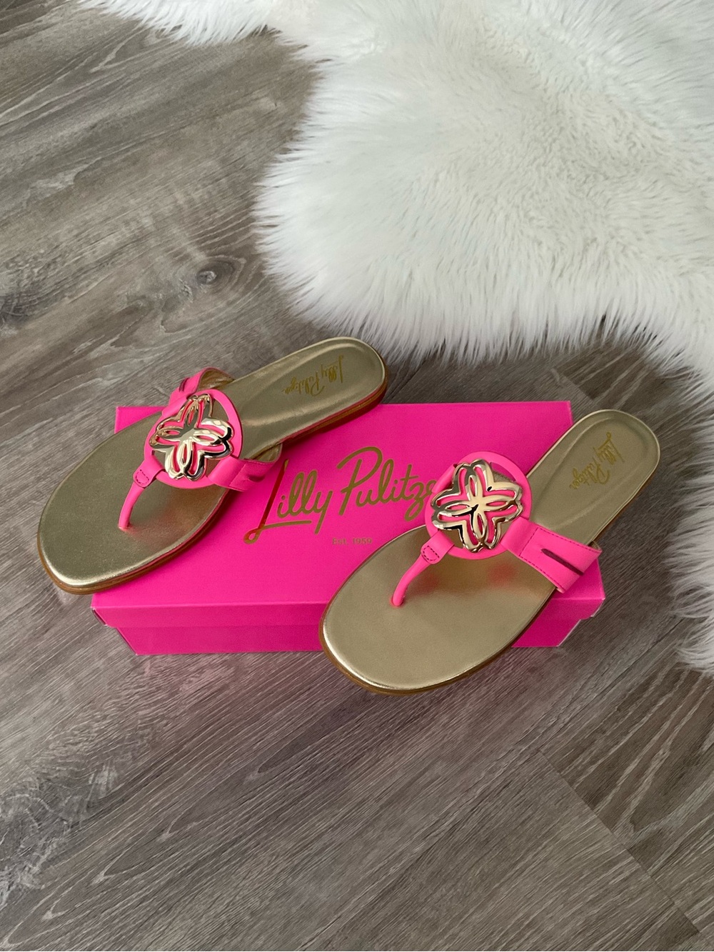 ๐ LILLY PULITZER The Lilly Sandal Cherry Blossom Pink Size 8 - Picture 3 of 10